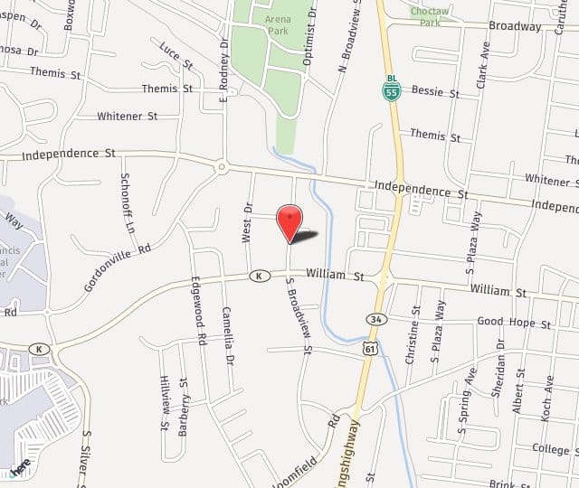 Location Map: 125 S. Broadview Cape Girardeau, MO 63701
