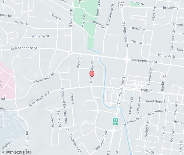 Location Map: 125 S. Broadview Cape Girardeau, MO 63701